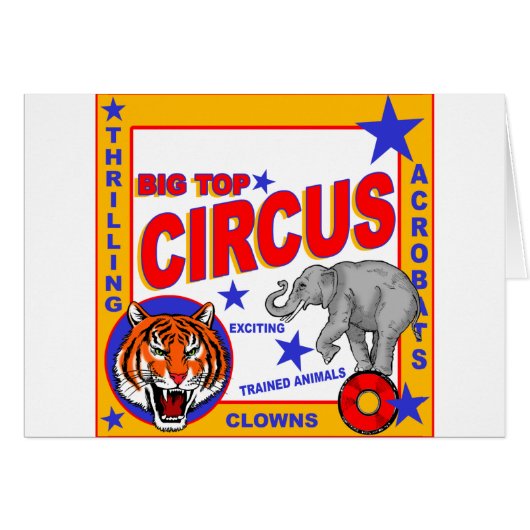 Vintage Circus Poster Cards (Front Horizontal)