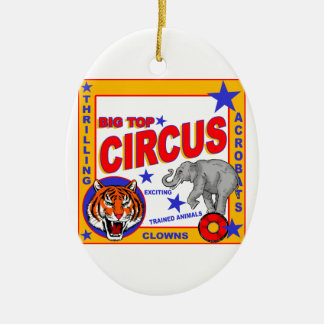 Vintage Circus Poster Ceramic Ornament