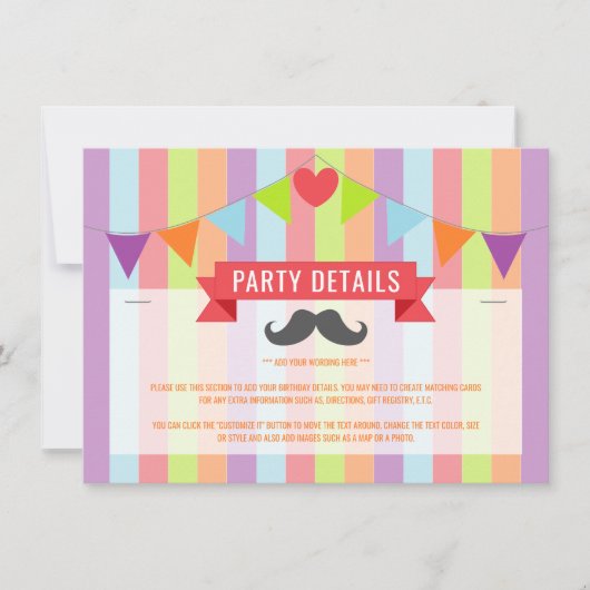 Vintage Circus Poster Children's Birthday Detail (Front)