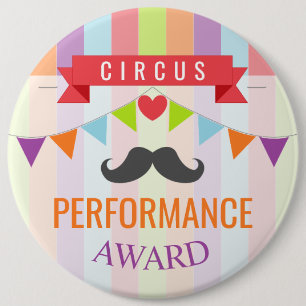 Vintage Circus Poster Children's Birthday Party Button
