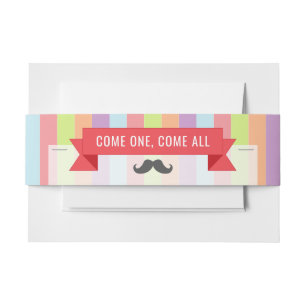 Vintage Circus Poster Children's Birthday Party Invitation Belly Band