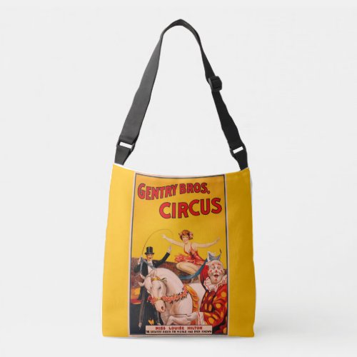 Vintage Circus Poster Crossbody Bag