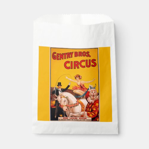 Vintage Circus Poster Favor Bag
