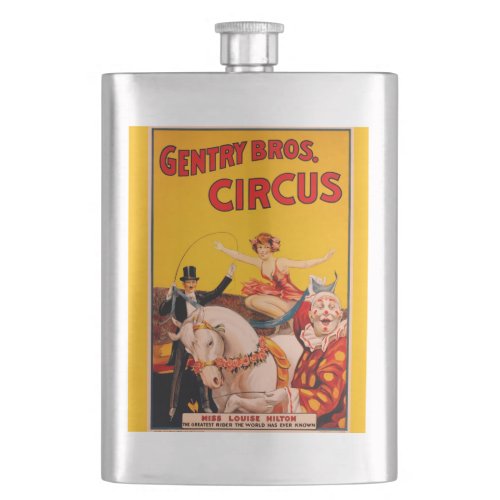 Vintage Circus Poster Flask