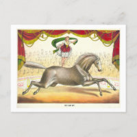 Vintage Circus Poster for Horse Act with Scarves