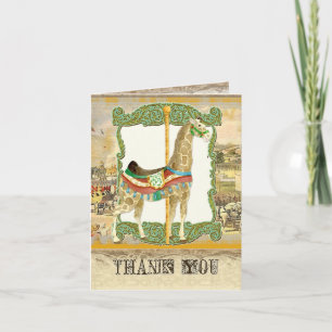 Vintage Circus Poster, Giraffe Baby Shower Invitation