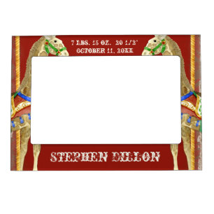 Vintage Circus Poster Giraffe Magnetic Photo Frame