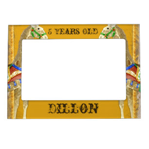 Vintage Circus Poster Giraffe Magnetic Photo Frame