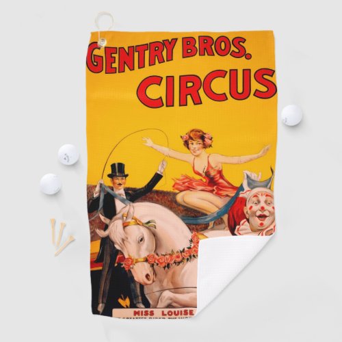 Vintage Circus Poster Golf Towel