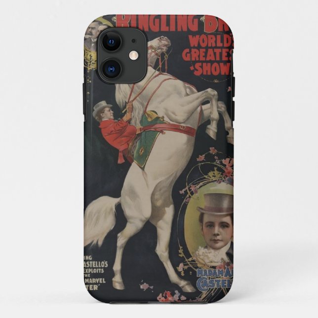 Vintage Circus Poster iphone cases (Back)