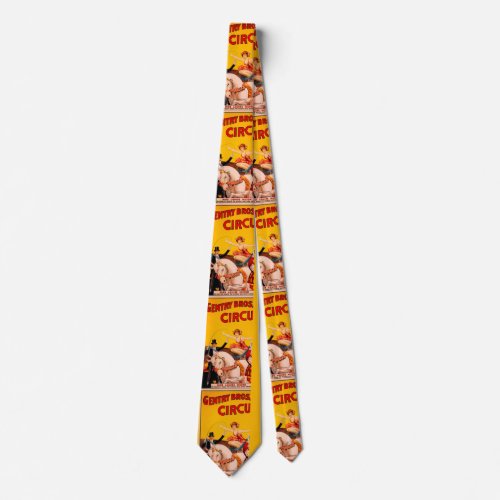 Vintage Circus Poster Neck Tie