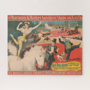 Vintage Circus Poster Of Miss Rose Meers Jigsaw Puzzle