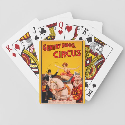 Vintage Circus Poster Playing Cards
