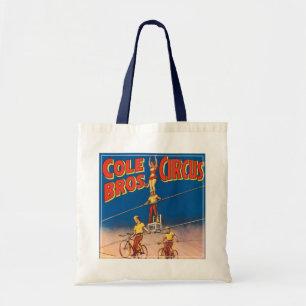 Vintage Circus Poster Showing High Wire Acrobats Tote Bag