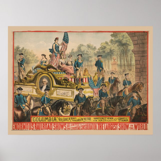 Vintage Circus Poster Showing Parade Float (Front)