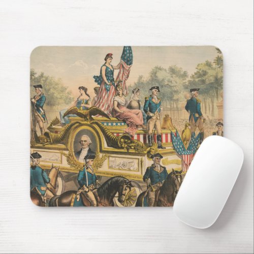 Vintage Circus Poster Showing Parade Float Mouse Pad