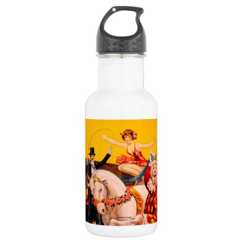 Vintage Circus Poster Stainless Steel Water Bottle