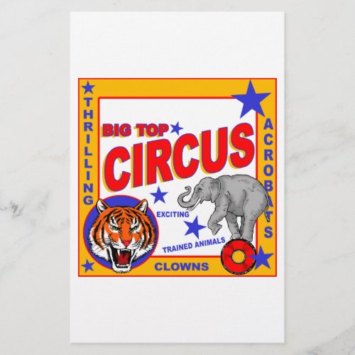 Vintage Circus Poster Stationery