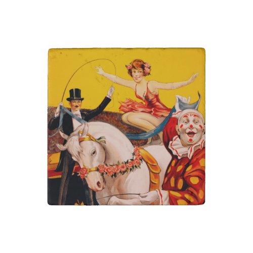 Vintage Circus Poster Stone Magnet
