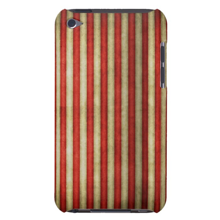 Vintage circus red grunge stripes stripe pattern iPod touch cases