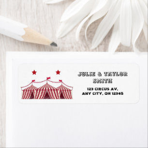 Vintage Circus Retro Patriotic Return Address Label