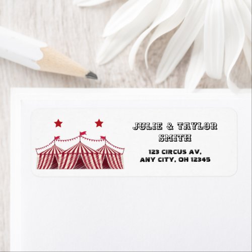 Vintage Circus Retro Patriotic Return Address Label