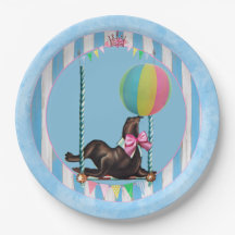 Vintage Circus Seal Party Plate