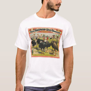 Vintage Circus Showing Ostriches And Large Birds. T-Shirt