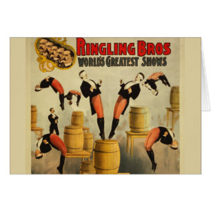 Vintage Circus Sideshow Poster Cards