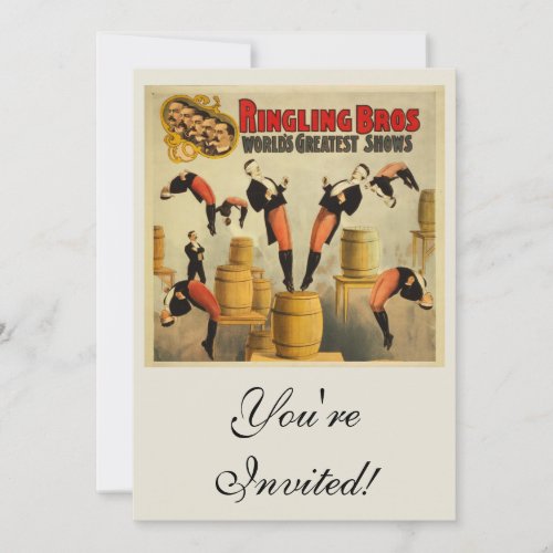 Vintage Circus Sideshow Poster Invitation