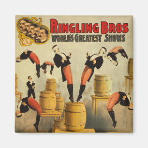 Vintage Circus Sideshow Poster Magnet