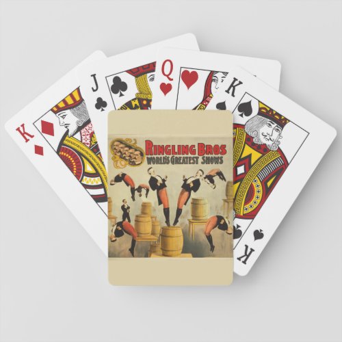 Vintage Circus Sideshow Poster Poker Cards