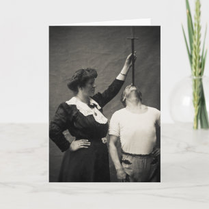 Vintage Circus Sideshow Sword Swallower Freak Card