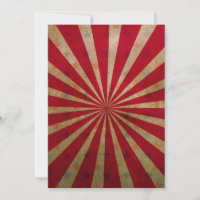 Vintage Circus Starburst Red Lines Carnival Tent