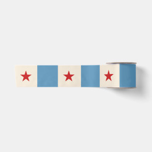 Vintage Circus Stars & Stripes Party Pattern Ret Satin Ribbon