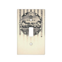 Vintage Circus Striped Stripes Old Looking Custom Light Switch Cover