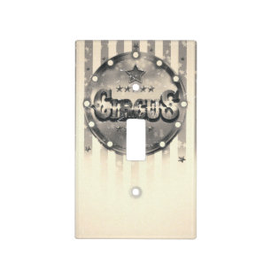 Vintage Circus Striped Stripes Old Looking Custom Light Switch Cover