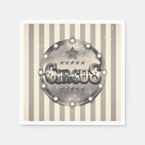 Vintage Circus Striped Stripes Party Event Custom Napkins