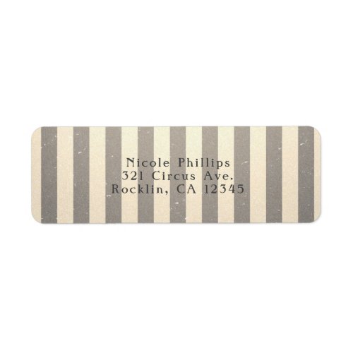 Vintage Circus Striped Stripes Party Invitation Label