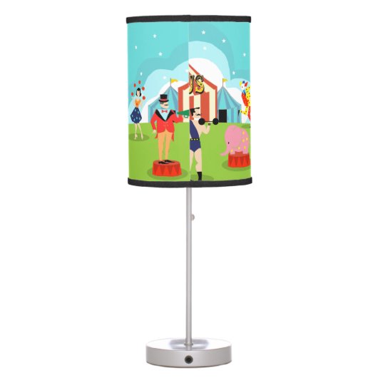 Vintage Circus Table Lamp (Back)