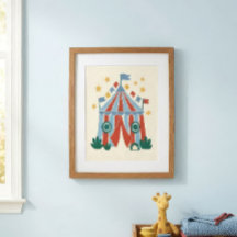 Vintage Circus Tent Nursery Art Print