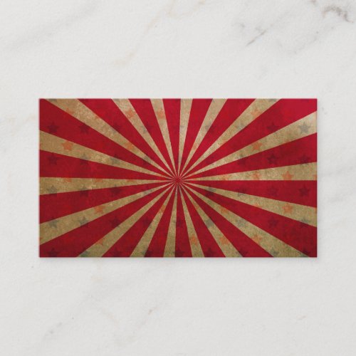 Vintage Circus Tent Stars Red Lines Carnival Business Card