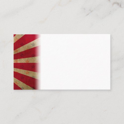 Vintage Circus Tent Stars Red Lines Carnival Business Card