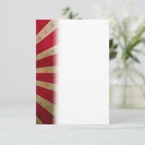 Vintage Circus Tent Stars Red Lines Carnival Thank You Card