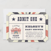 Vintage Circus Ticket Baby Shower Invitation (Front)