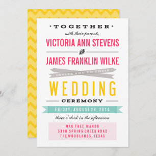 Vintage Circus Wedding Invitations