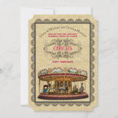 Vintage Circus Wedding Invitations Carnival (Front)