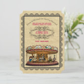 Vintage Circus Wedding Invitations Carnival (Standing Front)