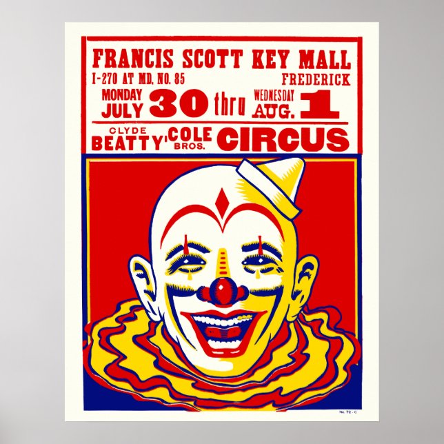 Vintage Circus Window Card Poster (Front)