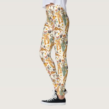 Vintage Circus With Clowns And Animals  Retro Leggings by hkimbrell at Zazzle